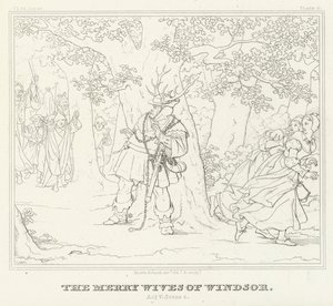 Le Allegre Comari di Windsor, Atto V, Scena 4 (incisione)