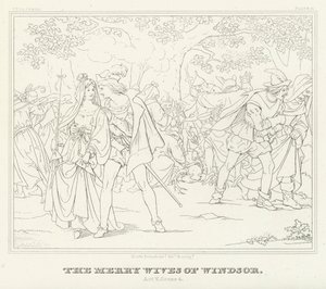 Le allegre comari di Windsor, Atto V, Scena 4 (incisione)