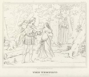 La Tempesta, Atto III, Scena 1 da Friedrich August Moritz Retzsch