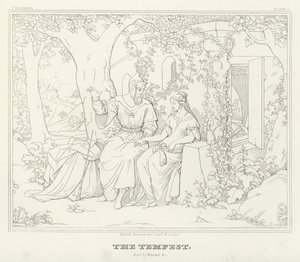 La Tempesta, Atto I, Scena 2 (incisione) da Friedrich August Moritz Retzsch