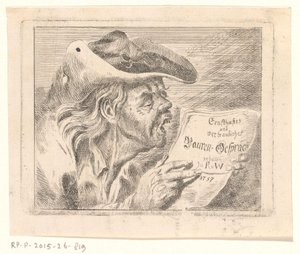 Busto di un vecchio contadino con un opuscolo in mano da Friedrich Christian Gottlieb Geyser (possibly)