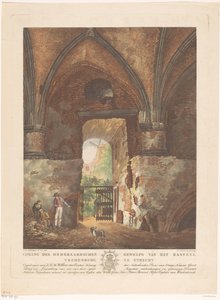 Veduta dalla volta sotterranea del castello di Vredenburg a Utrecht
