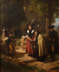 Davanti alla chiesa. da Friedrich Eduard Meyerheim