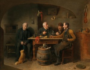Tedesco: Quattro uomini in una taverna Una scena di taverna