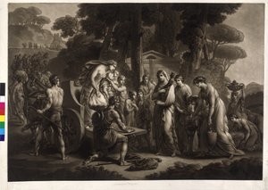 Lucio Albino offre il suo carro alle Vestali da Friedrich Heinrich Fuger