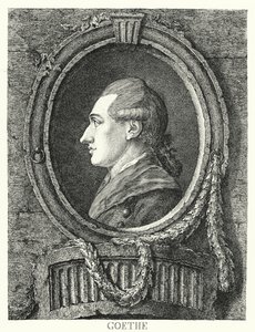 Johann Wolfgang von Goethe, poeta, romanziere e drammaturgo tedesco (incisione)