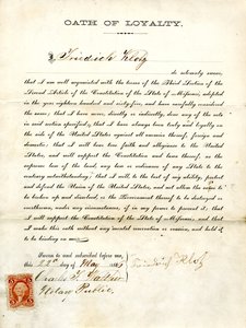 Giuramento di fedeltà di Friedrich Klotz del Missouri, Contea di St. Louis