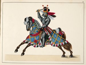 Un cavaliere in un torneo, tavola da 