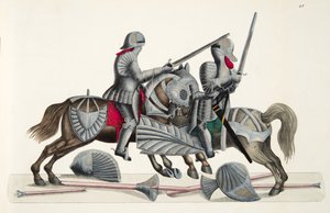 Due cavalieri in un torneo, tavola da 