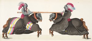 Due cavalieri a un torneo, tavola da 
