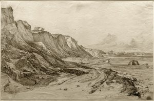 La riva di Brodtener vicino a Travemünde da Friedrich Nerly