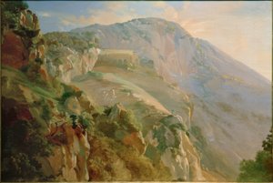 Monastero in montagna vicino a Subiaco da Friedrich Nerly