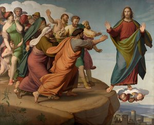 Cristo sfugge ai farisei da Friedrich Overbeck