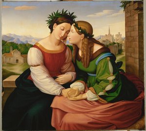 Germania e Italia, dopo il 1828 (olio su tela) da Friedrich Overbeck