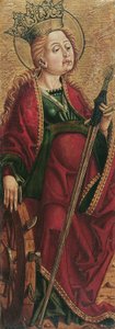 Santa Caterina (interno) e Santo Stefano? (esterno) da Friedrich Pacher (Umkreis)