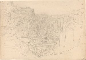 Castello fortificato sopra una valle stretta
