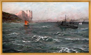 Marina imperiale Bliz con divisioni di torpediniere presso Stubbenkammer di Friedrich Schwinge, nr10 da G. Wislicenus, La nostra flotta da guerra da Friedrich Schwinge