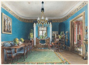 Disegno, La stanza blu, Schloss Fischbach, 1846