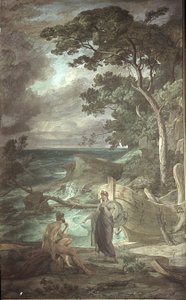 Arrivo di Ulisse dalla ninfa Calipso, Scene dall