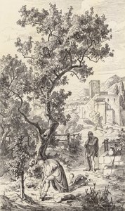 Ulisse visita suo padre Laerte (incisione) da Friedrich the Elder Preller