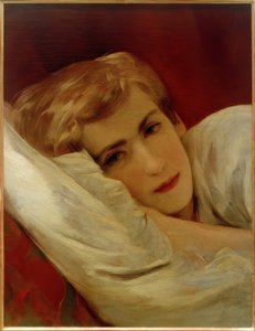 Friedrich (Fritz) Amerling sul letto di malattia