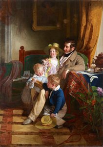 Rudolf von Arthaber e i suoi figli Rudolf, Emilie e Gustav da Friedrich von Amerling