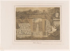 Fantasia architettonica con elementi antichi da Friedrich von Gärtner