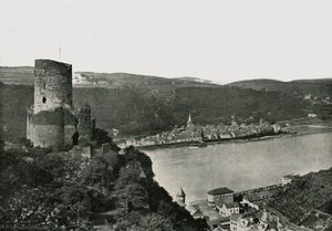 Il Katz che domina il Reno, St Goarshausen, Germania, 1895 da Frith and Co