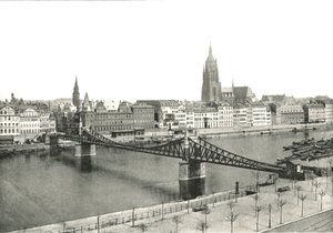 Veduta da Sachsenhausen, Francoforte, Germania, 1895 da Frith and Co