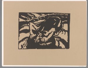 Uomo inginocchiato da Frits van den Berghe (signed by artist)