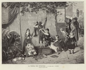 La Tenda del Burattinaio - quadro di Fritz Beinke da Fritz Beinke