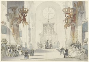 Matrimonio della principessa Louise con il principe Carlo di Svezia da Fritz Ludwig von Dardel