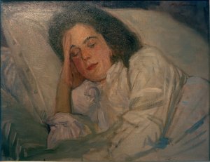 Ritratto di Alexandra addormentata
