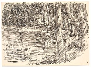 Un lago nella foresta da Fritz Syberg