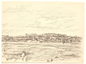 Paesaggio con villaggio