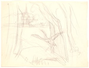 Paesaggio con cigno in decollo da Fritz Syberg