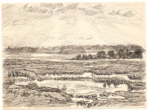 Paesaggio del Mosella con sole basso