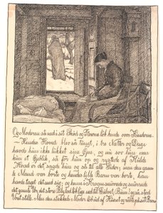 E la madre guardò in grembo, e le lacrime le scorrevano sulle guance... da Fritz Syberg