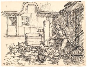 E la ragazza che doveva dare da mangiare agli animali... da Fritz Syberg
