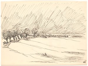 Paesaggio invernale con pioppi da Fritz Syberg