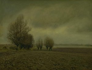 Paesaggio invernale vicino alla spiaggia di Taarby a Funen da Fritz Syberg