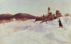 Inverno con sciatore da Fritz Thaulow