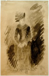 Giovane donna (Ritratto della fidanzata Amalie Endres) da Fritz von Uhde