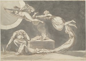Scena di congiura con una strega all
