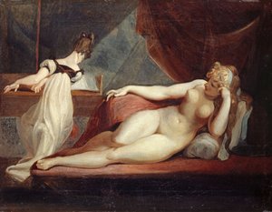 Nudo femminile riposante e un pianista, 1799-1800 da Füssli