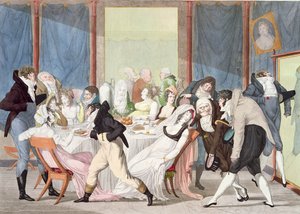 Una festa del tè parigina, c.1800