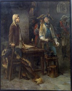 Lo zar Pietro III visita Ivan VI nella fortezza di Shlisselburg nel 1762