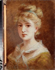Una donna parigina - Peinture de Fyodor Petrovich Tchumakov (Tchoumakov) (1823-1911), olio su tela, arte russa fine 19°-inizio 20° secolo, modernismo - Museo d