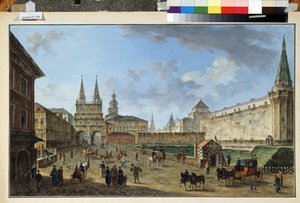 Veduta della Porta della Resurrezione sulla Piazza Rossa da Fyodor Yakovlevich Alexeev