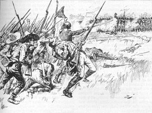 La divisione sotto Alvarado attraversava il terreno basso, 1902